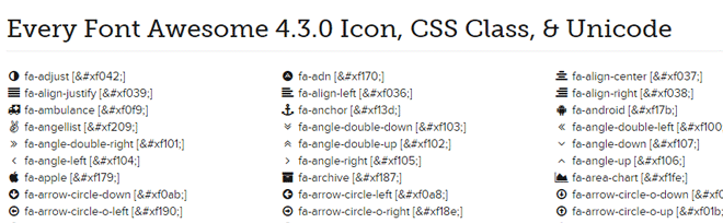 font awesome