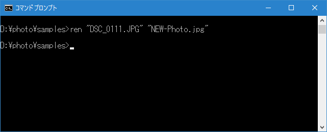 [Windows10]ファイル名の変更(Ren/Rename)