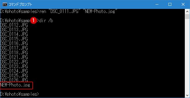 [Windows10]ファイル名の変更(Ren/Rename)