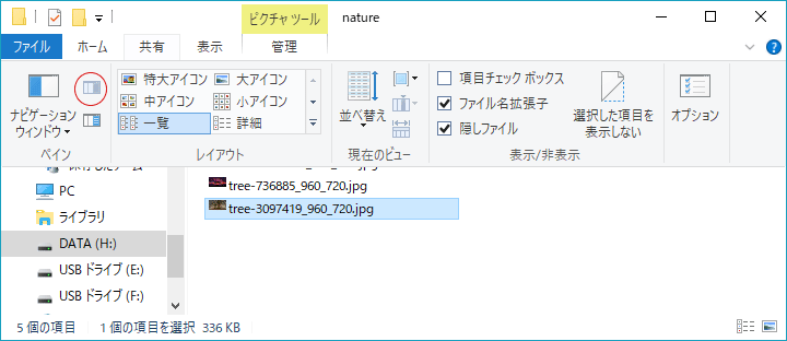 [Windows10]ファイルエクスプローラー上のプレビュー ウィンドウを無効にする