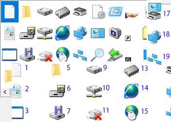 アイコン一覧のアイコン番号を確認する方法~「shell32.dll」/「imageres.dll」アイコン格納ファイル