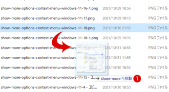 Windows 11 コンテキストメニューにファイルをフォルダーへコピーまたは移動オプションを追加する