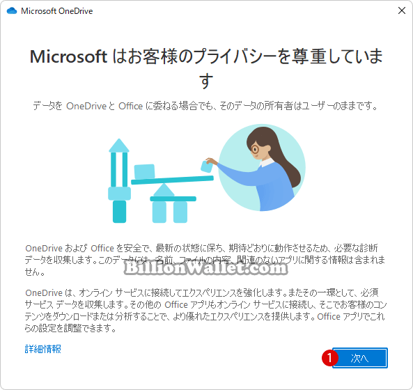 Windows 11でPCとOneDriveオンラインサービスを同期設定する