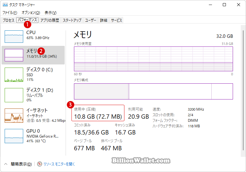 Windows 11でメモリ圧縮を無効または有効にする方法